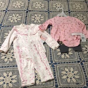 Weeplay 2pc Bodysuit & Pants Set & 2pc Velour Jacket & Pants Bundle